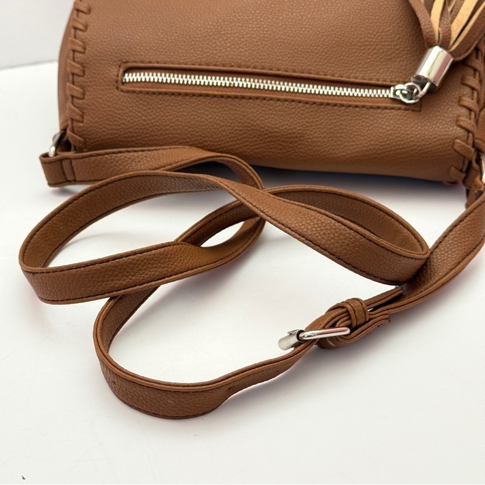 Nine West Tan Crossbody Handbag with Tassel Design - Picture 7 of 14